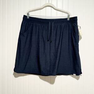 Duluth Trading Armachillo Cooling Knit Skort Navy Blue NEW Size XL